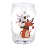 Karácsonyi pohár 2 db/szett 250 ml 10,5x6x6 cm 2-féle minta üveg