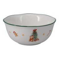 Tál 420 ml 6x14x14cm 3-féle karácsonyi mintával porcelán