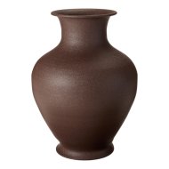 Váza 31x23x23cm matt sötétbarna vas