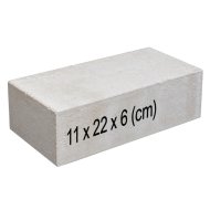 SAMOTT TÉGLA FEHÉR 11X22X6 CM