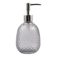 Glassy Smoke szappanadagoló, álló, 350ml, szürke, üveg