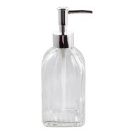 Glassy transparent szappanadagoló, álló, 350ml, üveg