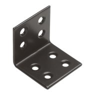 Sarokösszekötő lemez 40x40x40/2mm fekete Profi Pack 10db/cs