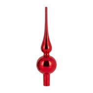 Reckmann 25cm vörös üveg csúcsdísz 3-féle