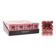 Műanyag gömb szett 24 db-os 3cm piros