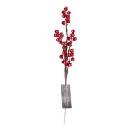 Műnövény bogyós ág 38cm piros