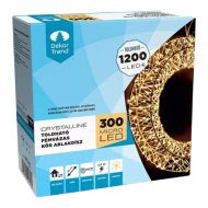 Dekortrend fénykoszorú ablakdísz toldható 300 LED meleg fehér 30cm IP44