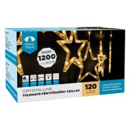 Dekortrend csillag fényfüggöny toldható Crystalline 120 LED meleg fehér 1.2x0.8m