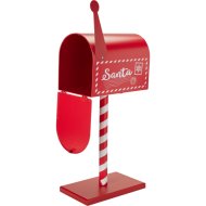 Dekor postaláda fém 50x25x15cm piros