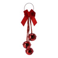 Ajtódísz csengettyűvel 46cm piros