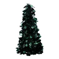 Karácsonyfa dekor 46cm csillogó sötétzöld