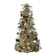 Karácsonyfa dekor 46cm csillogó pezsgő