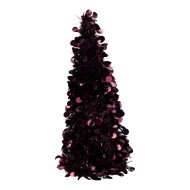 Karácsonyfa dekor 60cm csillogó burgundi