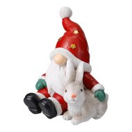 Dekor mikulás kisállattal 11cm 2-féle