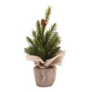 Dekortrend műfenyő zsákvászonban 23cm