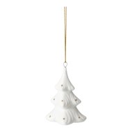 Függő 7x4x4cm porcelán karácsonyi dekor 4-féle