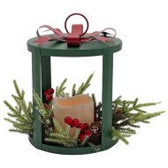 Karácsonyi LED-es lámpás 22,5cm zöld színű elemes