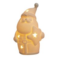 LED-es mikulás és hóember dekor 13cm 4-féle fehér