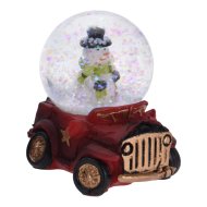 Hógömb autóval 6,5cm 4-féle