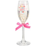 Dekor gyertya pezsgős pohárban 21cm 3-féle