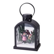 LED-es 18x13x9cm lámpás karácsonyi dekorációval 3-féle