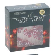 Fényfüzér 20 LED meleg fehér 190cm 4-féle karácsonyi figurával
