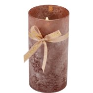 Dekor gyertya LED-es üvegben 15cm 2-féle
