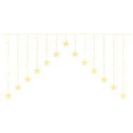Fényfüggöny csillagokkal sorolható 120 LED meleg fehér 130x200cm IP44