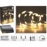Fényfüzér 40 LED meleg fehér 195cm beltéri