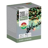Fényfüzér kül- és beltéri 200 LED, színes 400cm