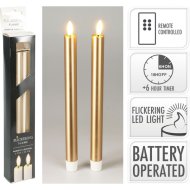 LED-es gyertya 2db-os 25cm arany