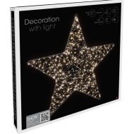 Dekor csillag LED-es 36x36x5cm meleg fehér IP44