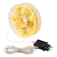 Tekercses fényfüzér 800 mini LED, meleg fehér 40m világos kábel IP44