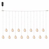Fényfüggöny LED golyókkal sorolható 120LED meleg fehér 113x200cm IP44