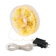 Tekercses fényfüzér 400 LED, meleg fehér, 20 m, világos kábel, IP44