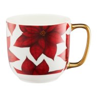 Ambition Nela bögre 390 ml mikulásvirág mintával porcelán