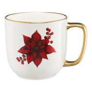Ambition Nela mini bögre 390 ml mikulásvirág mintás porcelán