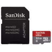 microSDHC 32GB Ultra Class10, 48Mb/s + Adapter (124067)