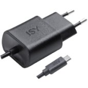 ISY IWC 3000 Micros USB fali töltő kábellel, fekete