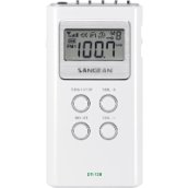 DT-120W AM / FM sztereó szintézeres zsebrádió (fehér)