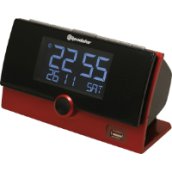 CLR-2630 USB/RD rádiós ébresztőóra, piros