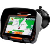 Globe Moto motoros navigáció + CNS MAP8 Európa (iGO) szoftver, fekete/narancs