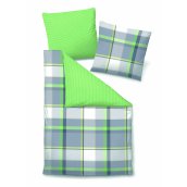 Kockás flanel ágyneműhuzat lime