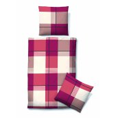 Kockás flanel ágyneműhuzat pink