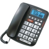 5030 asztali telefon időseknek, fekete színben