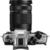 E-M10 ezüst + EZ-M1442 IIR fekete + EZ M4015 R fekete digitális fényképezőgép