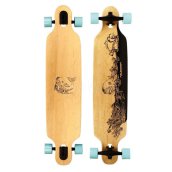Nijdam Wooden Warrior longboard, kék