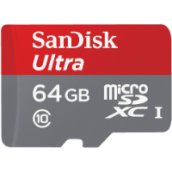 microSDHC 64GB Ultra Class10 UHS-I, 80MB/s + Adapter + Android app. (139728)
