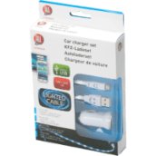 Töltő micro USB szivargyújtó csatlakozóval, világító kábellel