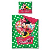 Minnie ágyneműhuzat zöld pöttyös